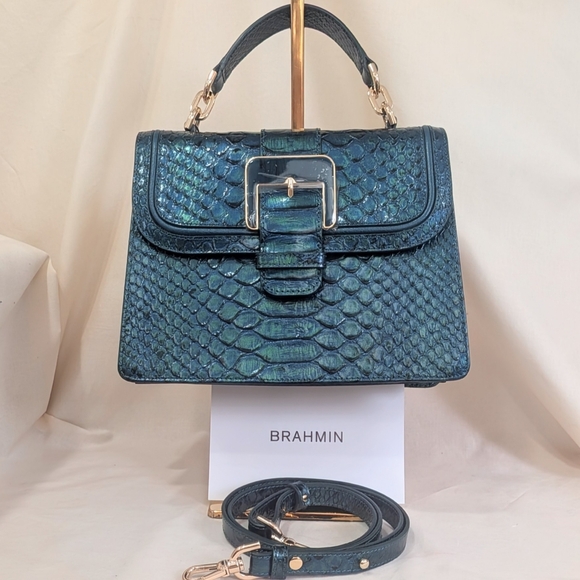 NWT Brahmin Small Hallie in Evergreen Kalopsia - Picture 2 of 15